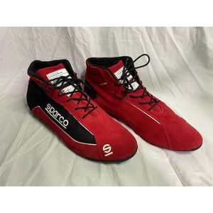 NEW Sparco Slalom+ Suede FIA/SFI Compliant Racing Shoe Red/Black 13